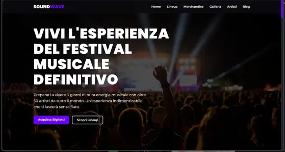 Sito Web per Evento Musicale