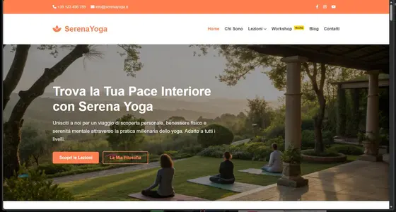 Sito Web per insegnanti di Yoga