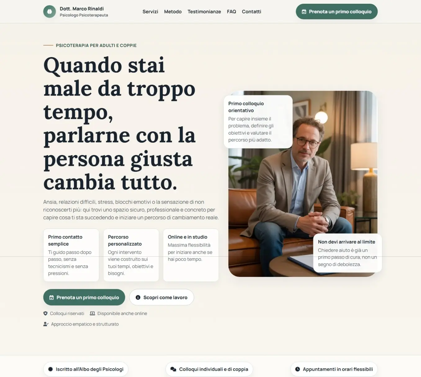Sito Web per psicologo e psicoterapeuta Sito Web per psicologo e psicoterapeuta