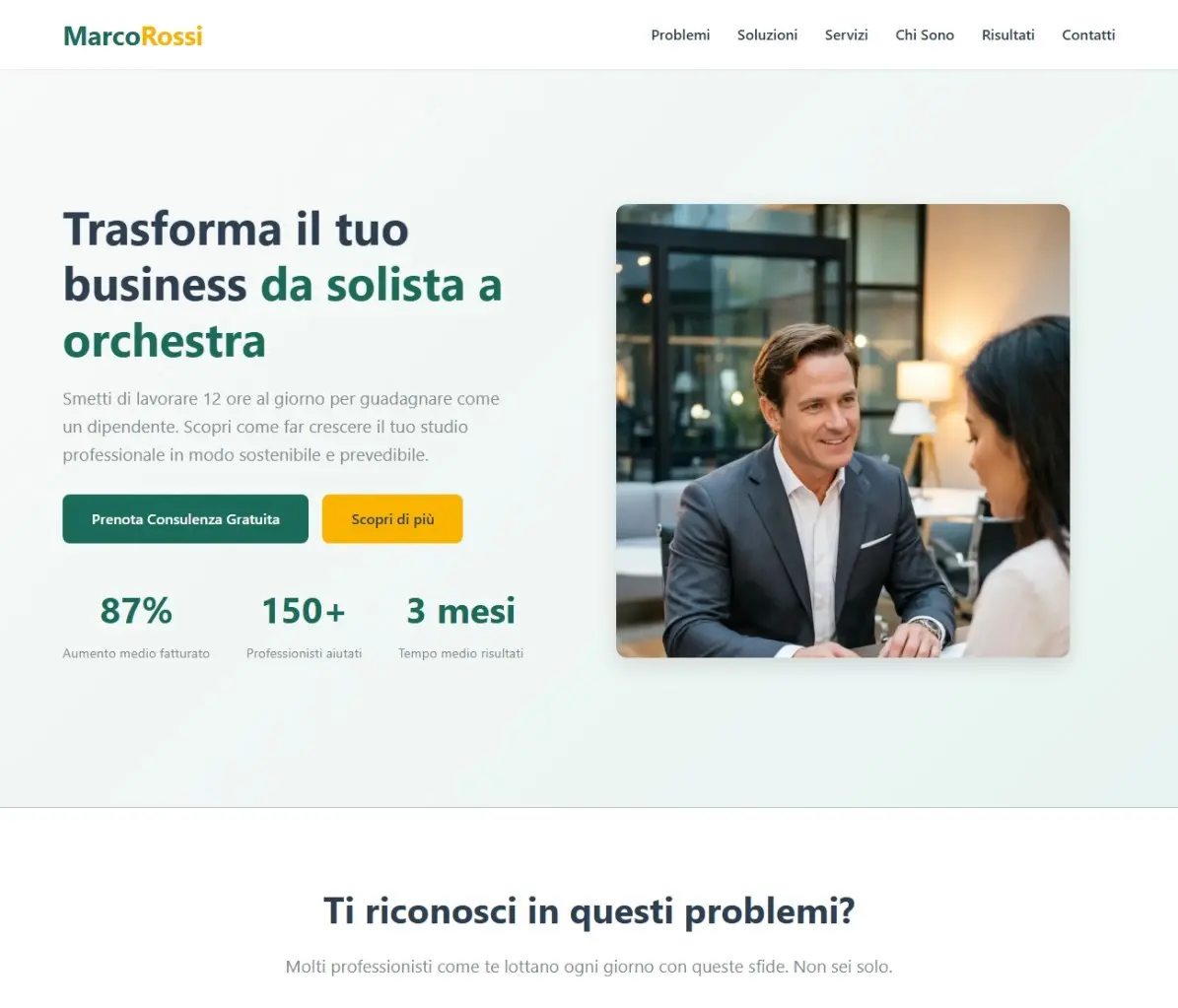 Sito Web per business coach Sito Web per business coach